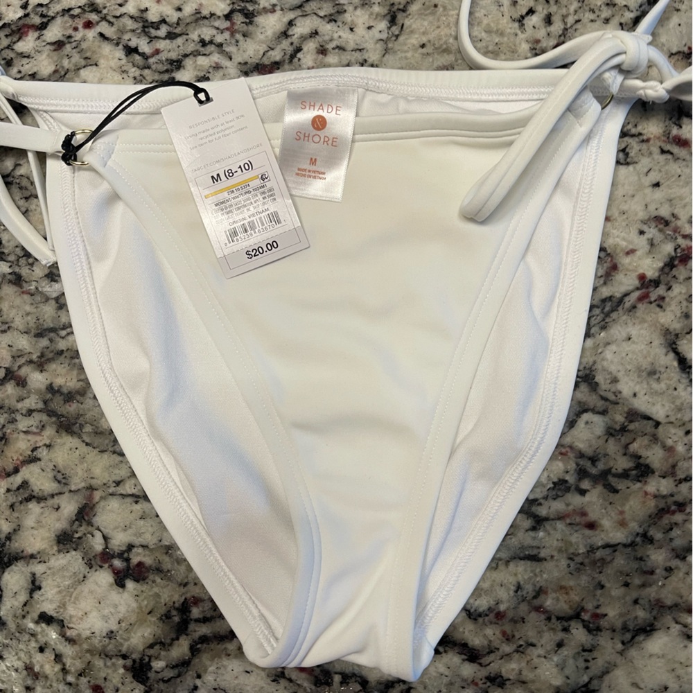 Shade & Shore Classic White Tie Bikini Bottom